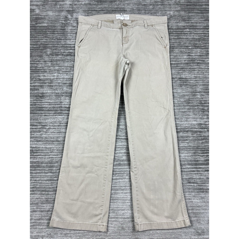 Aeropostale Pants Womens 13/14 Khaki Stretch Twill Straight Leg Mid Rise Casual